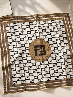Vintage Authentic Fendi Silk Scarf